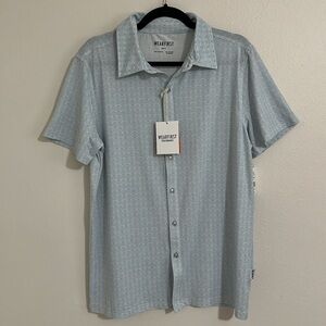 Wearfirst casual button down shirt - fog blue waves